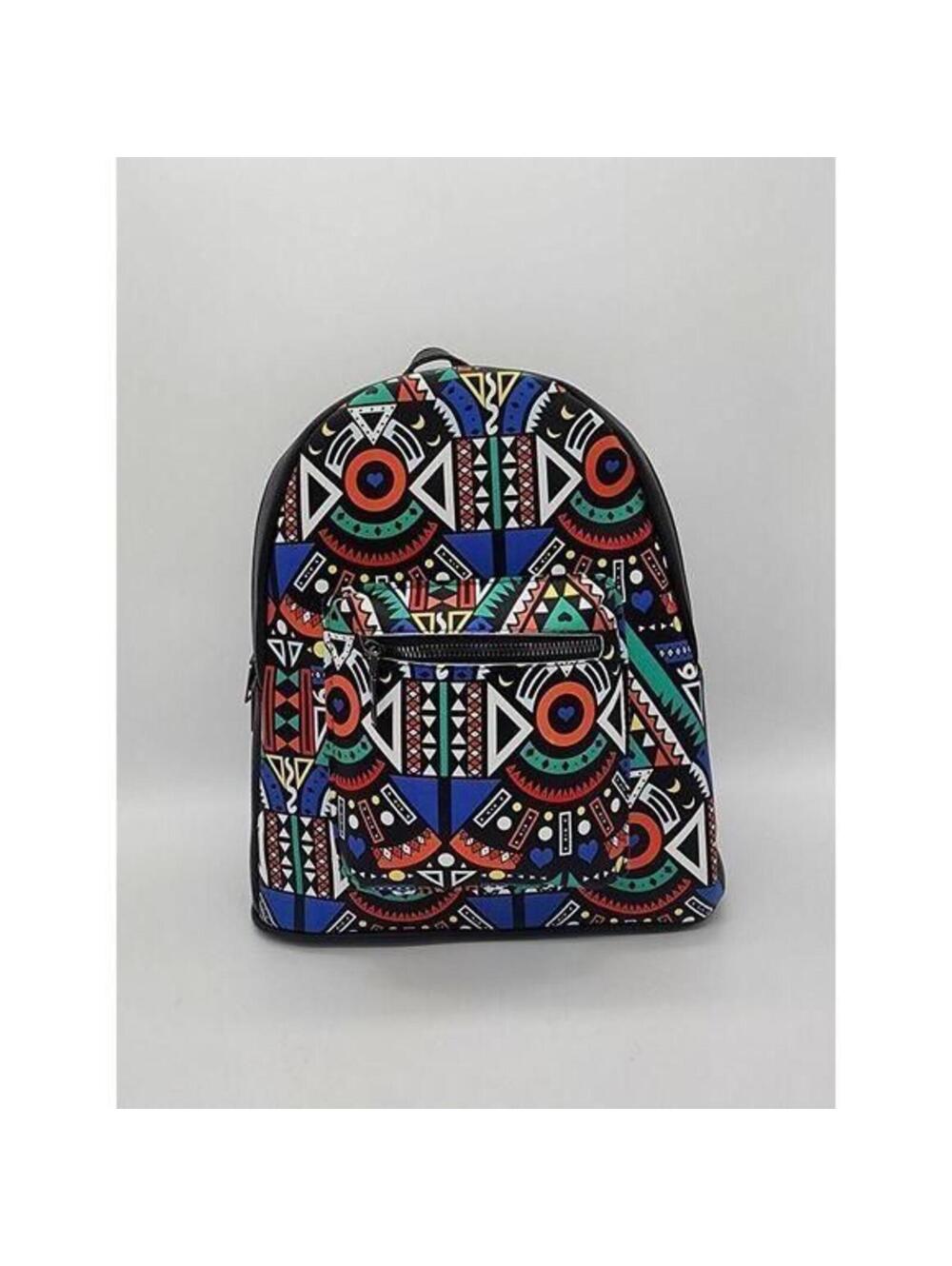 Geometrical African Print Backpack - Picture 10 of 10